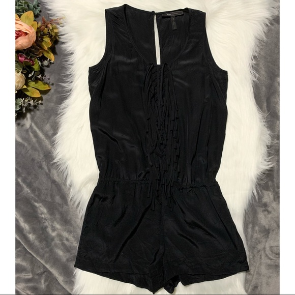 BCBG MaxAzria ‘Boden’ Fringe Romper 100% Silk XS - Picture 2 of 8